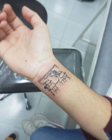 9张形容老师的一组教师书籍纹身图案作品欣赏