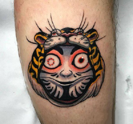 日式小图：红色的一组日式风格小纹身图案9张