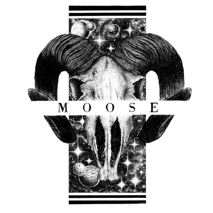 带星空梦幻元素的一组黑色创意纹身素材手稿