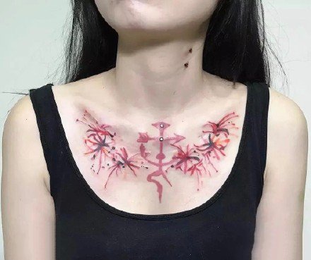 曼陀罗彼岸花纹身：18张好看的彼岸花纹身图案作品