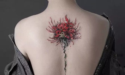 曼陀罗彼岸花纹身：18张好看的彼岸花纹身图案作品