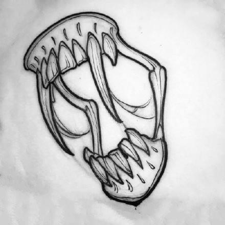 newschool线稿：40张newschool风格的纹身线稿图案