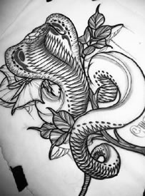 newschool线稿：40张newschool风格的纹身线稿图案缩略频道推荐图