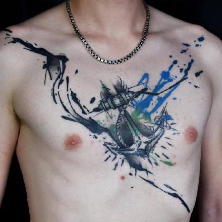 很别样个性风格的一组水彩飘逸纹身图案