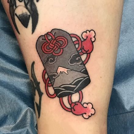 日式小物件纹身：9张传统日本风格的一组小物体纹身图案