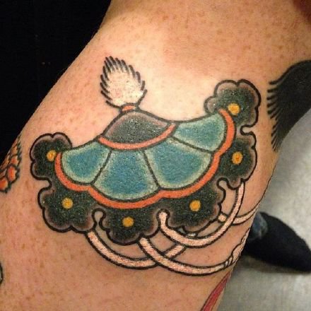 日式小物件纹身：9张传统日本风格的一组小物体纹身图案