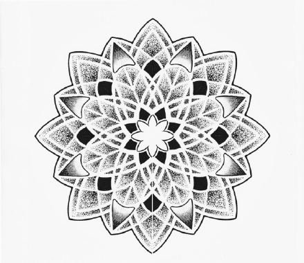 点刺梵花手稿_40张优秀的梵花点刺纹身手稿图案欣赏