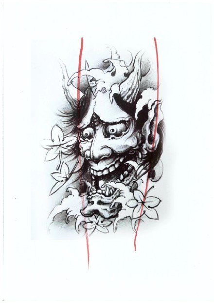 小腿般若手稿：9张适合小腿的般若纹身手稿图案欣赏