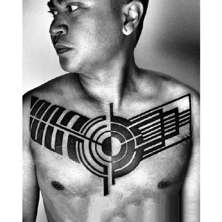 帅气几何图腾：适合男性很好看的黑色图腾几何纹身图案9张