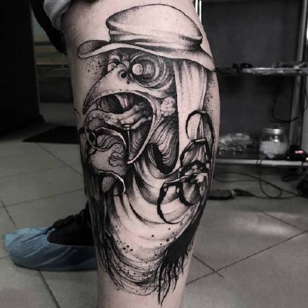 诡异纹身：暗黑风格的一组诡异动物纹身图案欣赏