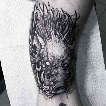 诡异纹身：暗黑风格的一组诡异动物纹身图案欣赏