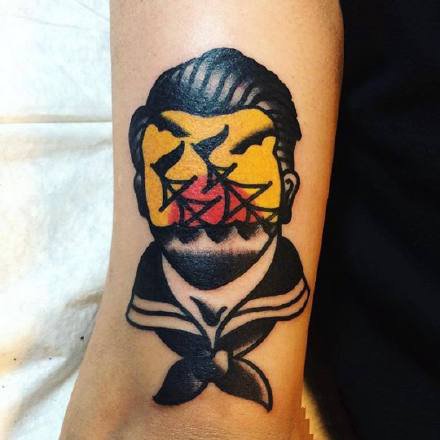 彩色的一组oldschool风格的纹身图案欣赏