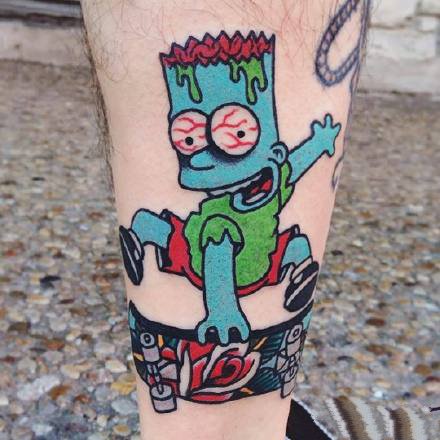 彩色的一组oldschool风格的纹身图案欣赏