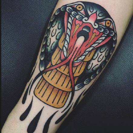 彩色的一组oldschool风格的纹身图案欣赏