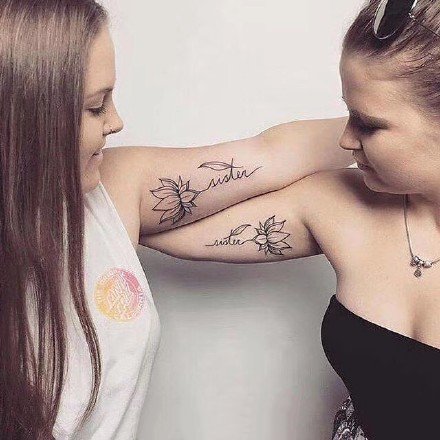 闺蜜小清新纹身：适合姐妹闺蜜的一组唯美小清新纹身图案