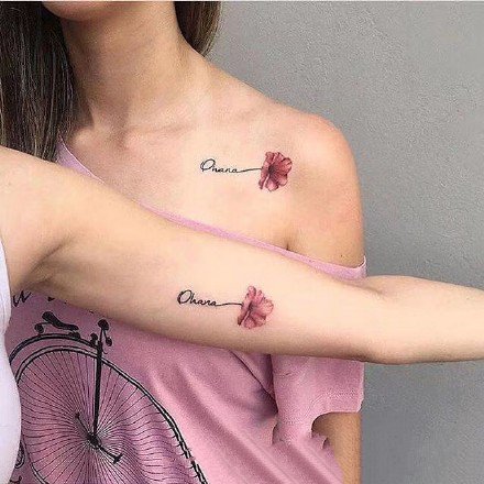 闺蜜小清新纹身：适合姐妹闺蜜的一组唯美小清新纹身图案