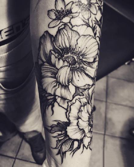 创意素描纹身：很个性的一组素描风格的纹身图案