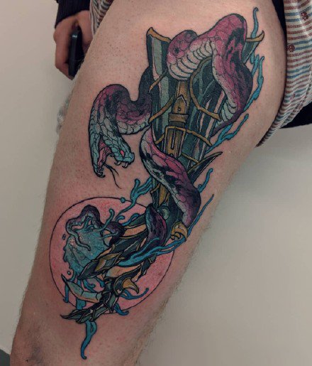 奇特个性风格的一组动物创意纹身图案欣赏