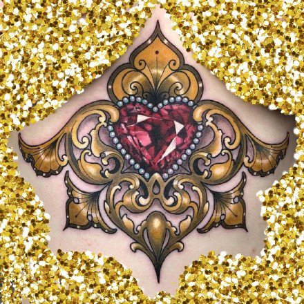 耀眼的一组9张创意钻石纹身图案欣赏