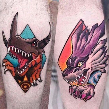 可爱卡通纹身：18张可爱的二次元卡通彩色纹身图案