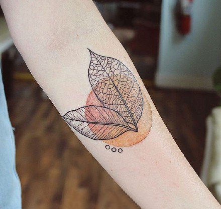 暗彩色背景感觉的个性小清新纹身图案9张