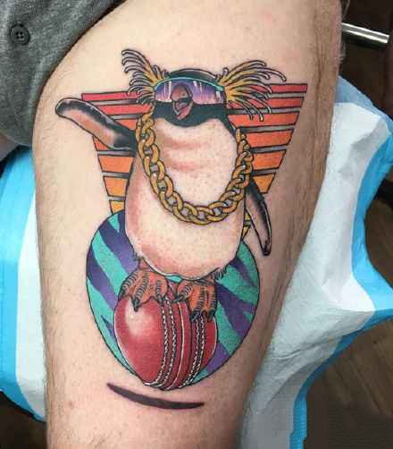 创意搞怪的一组彩色school风格的动物纹身图案