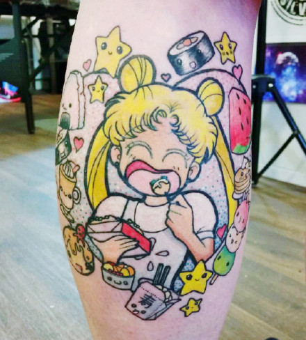 美少女战士纹身：18张卡通动画美少女战士纹身图案