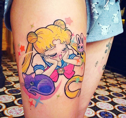 美少女战士纹身：18张卡通动画美少女战士纹身图案