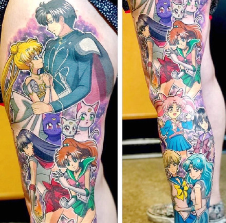 美少女战士纹身：18张卡通动画美少女战士纹身图案