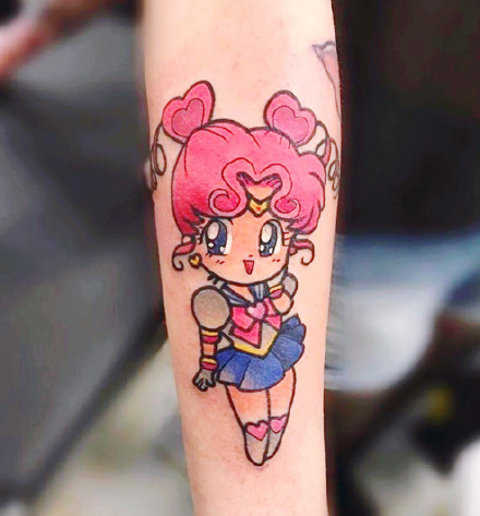 美少女战士纹身：18张卡通动画美少女战士纹身图案