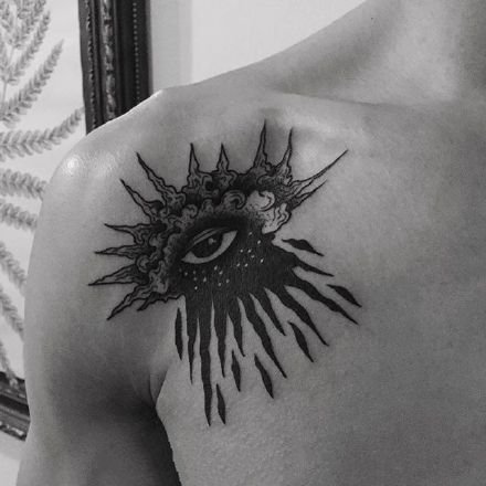 黑色很适合做遮盖的一组纹身图案赏析