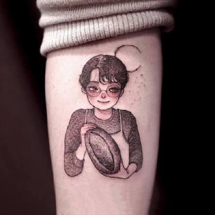 卡通小哥哥的一组帅气小男生纹身图案