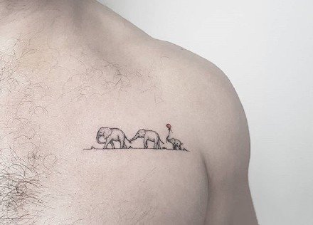 好看的一组线条上的创意简约小清新纹身图案