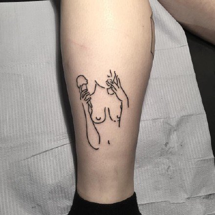 黑色性感的一组抽象简约小纹身图案欣赏