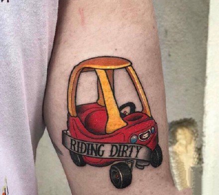 很时尚的一组彩色school纹身图案图片9张