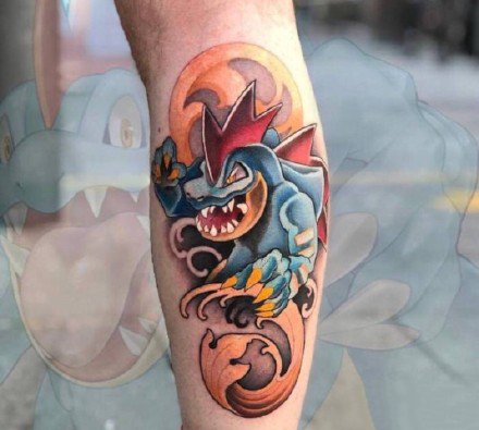 很时尚的一组彩色school纹身图案图片9张