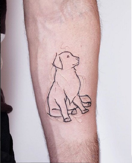 很简约的一组线条组成的小纹身图案9张