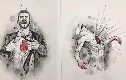 新现代很有创意的一组点刺彩色纹身图案9张