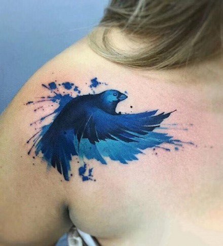 好看的水彩纹身：水彩色的27张漂亮纹身图案欣赏