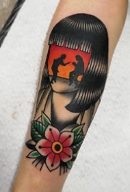 经典的一组oldschool风格的纹身彩图作品