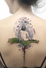 新现代很有创意的一组点刺彩色纹身图案9张