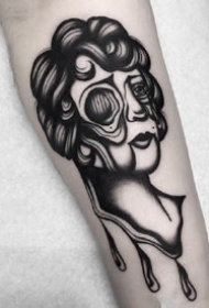 超现实主义的一组手臂黑灰纹身图案9张