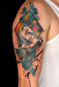 很别样个性风格的一组水彩飘逸纹身图案