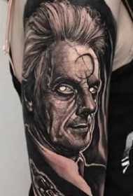 暗黑风格的一组写实人物纹身作品图案9张