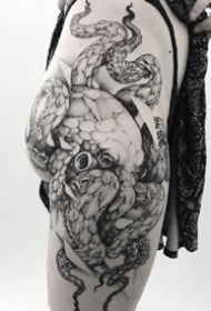 很不错的一组暗黑灰色的欧美大幅纹身图案欣赏