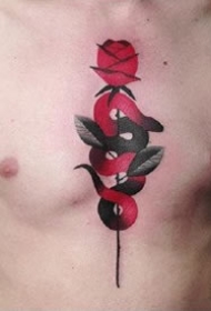 红色与黑色搭配的一组经典红黑纹身图案
