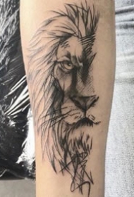 十二星座之狮子座的一组星座纹身图案9张