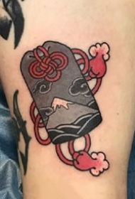 日式小物件纹身：9张传统日本风格的一组小物体纹身图案