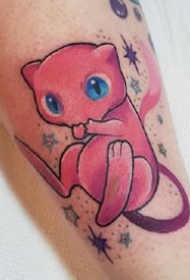 卡通彩色风格的一组newschool小彩色纹身图