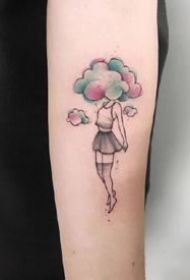 好看的一组小清新彩色纹身小图案欣赏